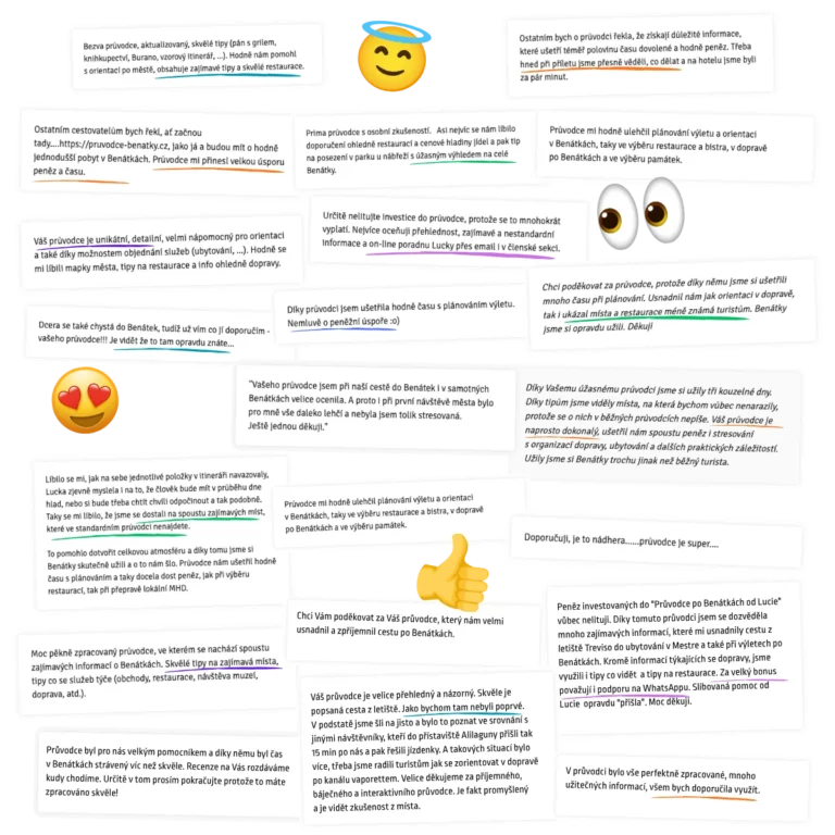 Zprávy zákazníků o plánování, dopravě a zážitcích v Benátkách Zprávy zákazníků o plánování, dopravě a zážitcích v Benátkách