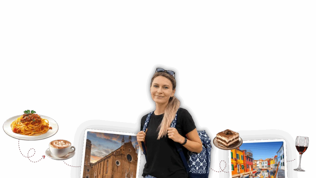Lucie s průvodcem, fotografiemi, mapami a tipy na Benátky